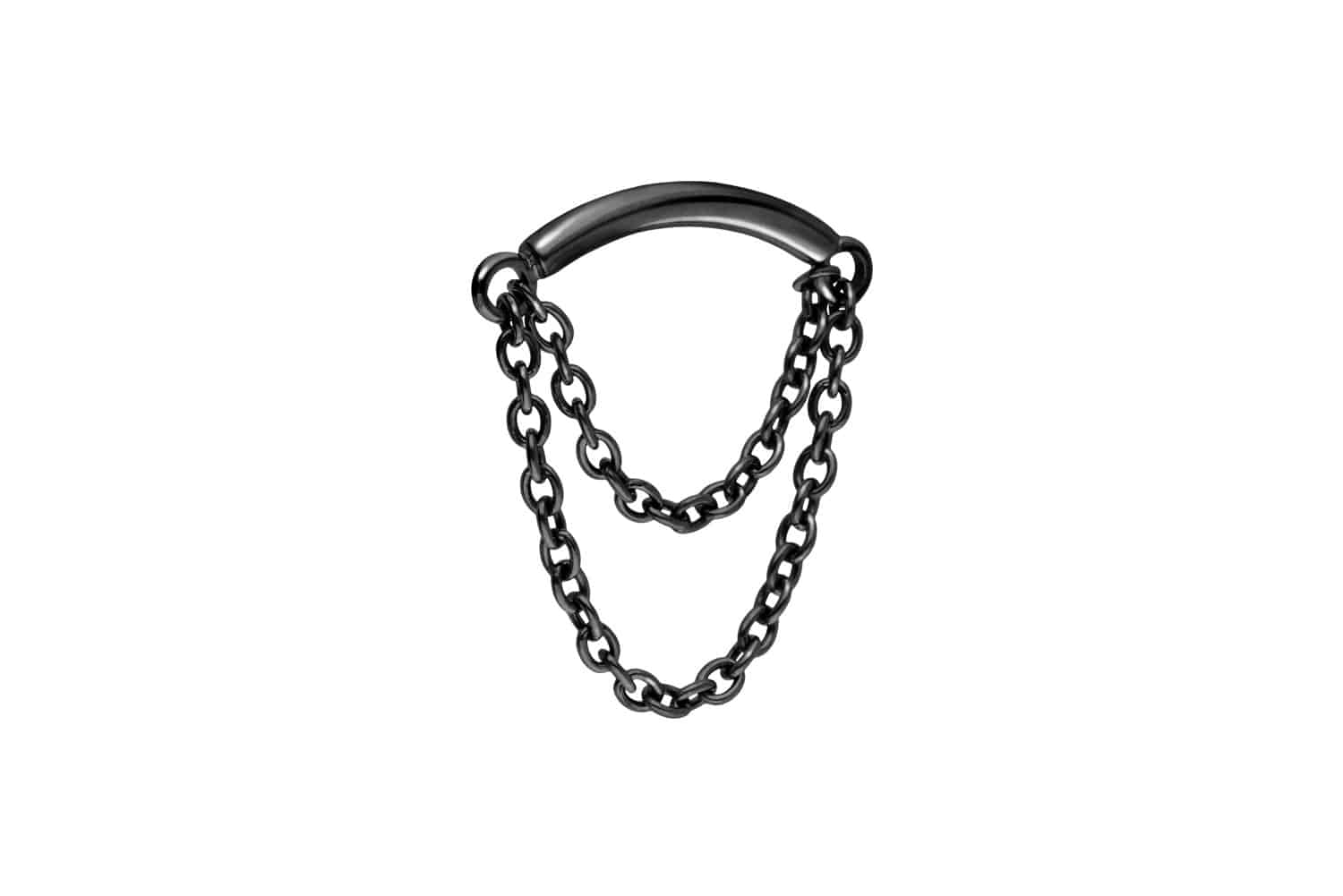 Titan Schraubaufsatz mit Außengewinde BOGEN + 2 KETTEN von Piercingline